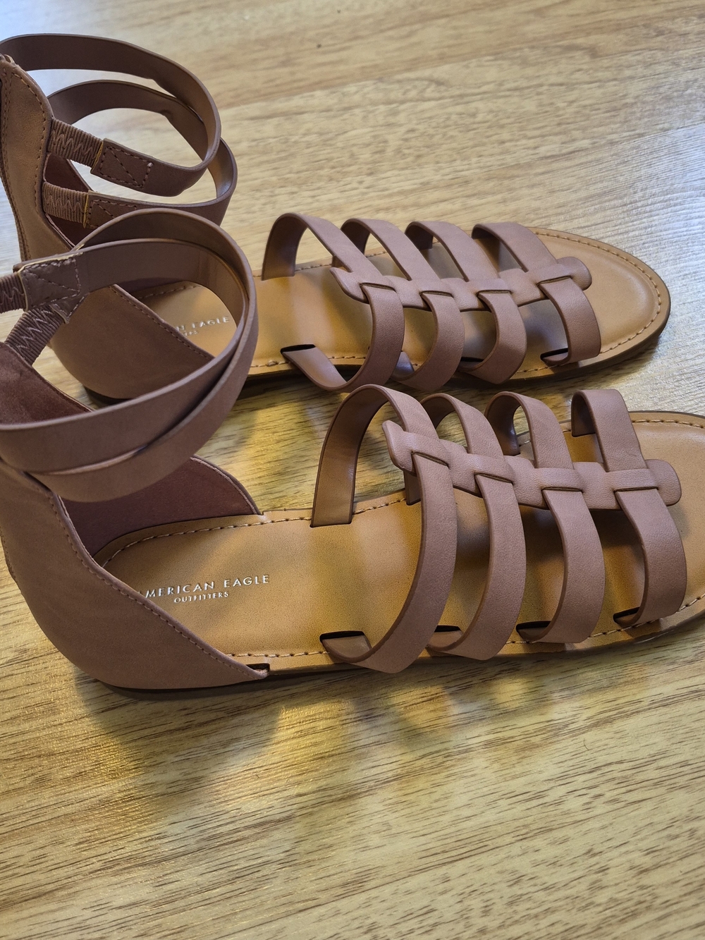 American Eagle Outfitters Women's Brown Strappy Gladiator Sandals